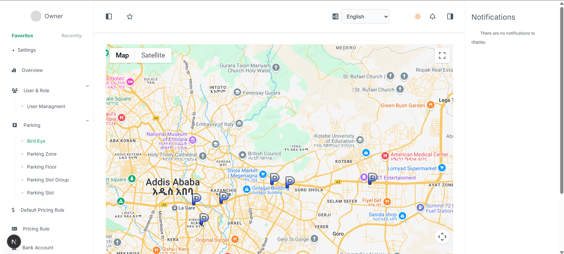 Zone place bird eye view